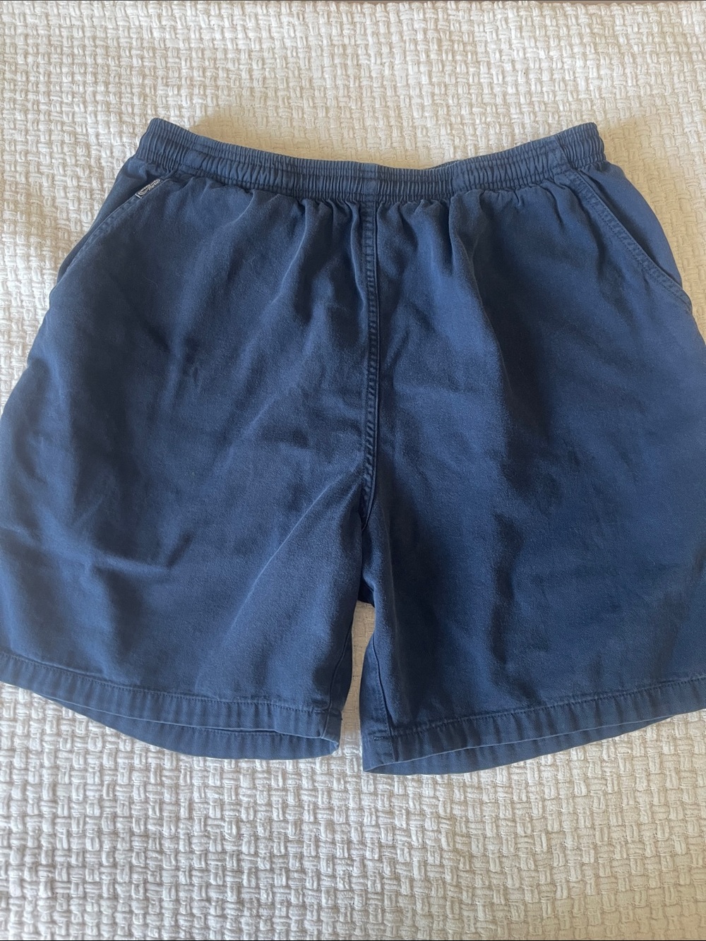 Men's Navy Elastic-Waist Casual Shorts